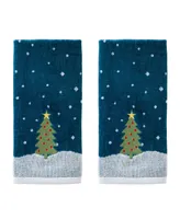 Skl Home Simple Tree Cotton 2 Piece Hand Towel Set