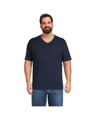 Lands' End Men's Big & Tall Super-t Short Sleeve V-Neck T-Shirt