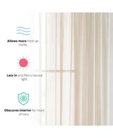 Hlc.me 2 Pack Sheer Voile Window Curtain Sheer Panels