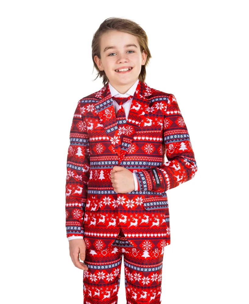 Suitmeister Little Boys Christmas Printed Suit