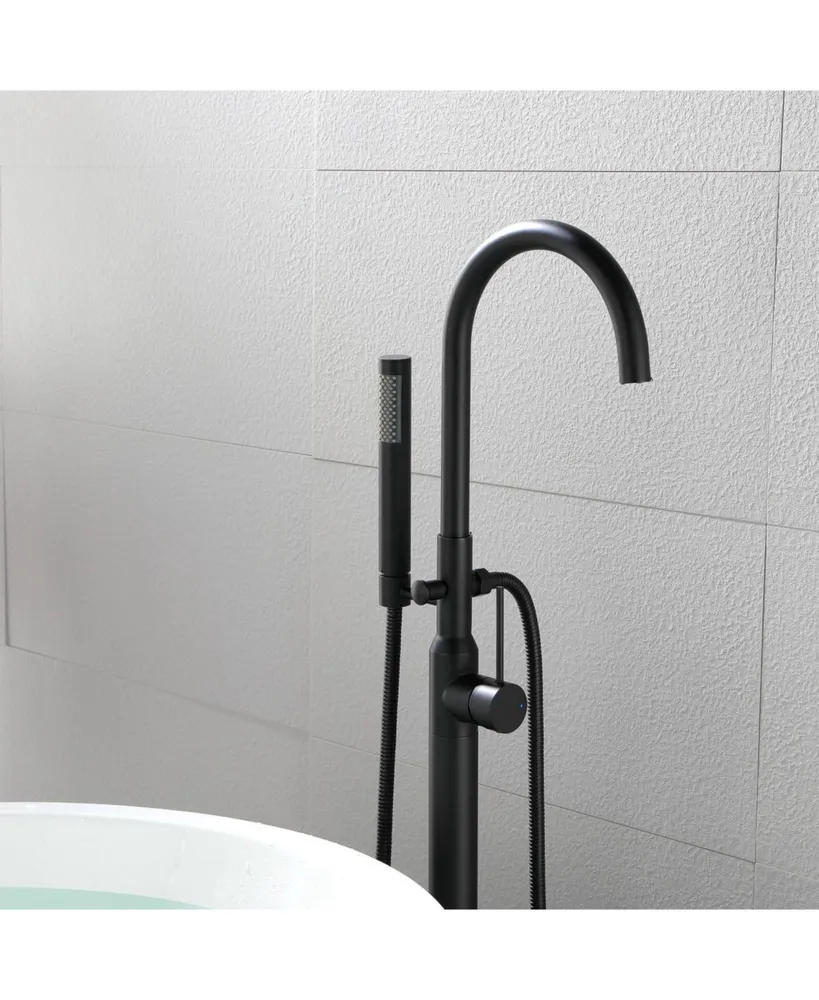 Simplie Fun Single Handle Floor Mounted Clawfoot Tub Faucet