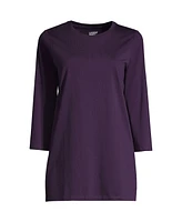 Lands' End Women's Plus 3/4 Sleeve Cotton Supima Tunic