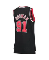 Women's Mitchell & Ness Dennis Rodman Black Chicago Bulls Hardwood Classics Swingman Jersey