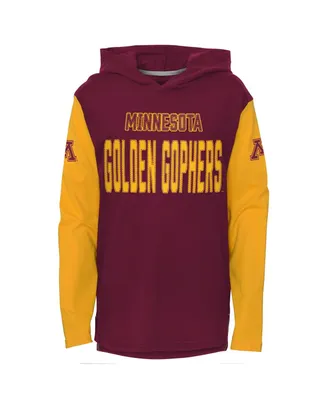 Big Boys Maroon Minnesota Golden Gophers Heritage Hoodie Long Sleeve T-shirt