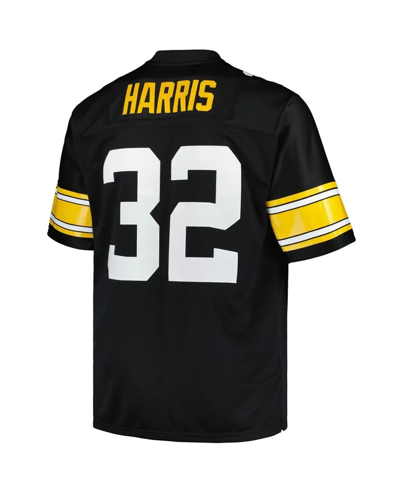 Men's Mitchell & Ness Franco Harris Black Pittsburgh Steelers Big and Tall 1976 Legacy Retired Player Jersey
