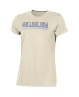 Women's Champion Cream Distressed North Carolina Tar Heels Classic T-shirt