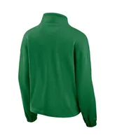 Women's Fanatics Green Oregon Ducks Fleece Half-Zip Jacket