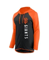 Women's Fanatics Black, Orange San Francisco Giants Forever Fan Full-Zip Hoodie Jacket