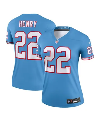 Women's Nike Derrick Henry Light Blue Tennessee Titans Oilers Throwback Legend Jersey