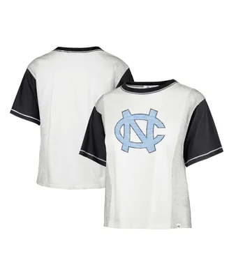 Women's '47 Brand White Distressed North Carolina Tar Heels Vault Premier Tilda T-shirt