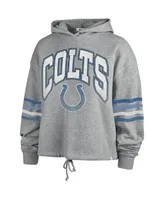 Women's '47 Brand Heather Gray Distressed Indianapolis Colts Upland Bennett Pullover Hoodie