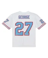 Men's Mitchell & Ness Eddie George White Tennessee Oilers Legacy Replica Jersey