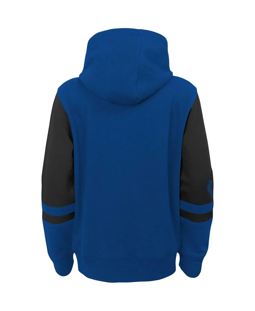Big Boys Royal Indianapolis Colts Colorblock Full-Zip Hoodie