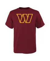 Big Boys Burgundy Washington Commanders Primary Logo T-shirt