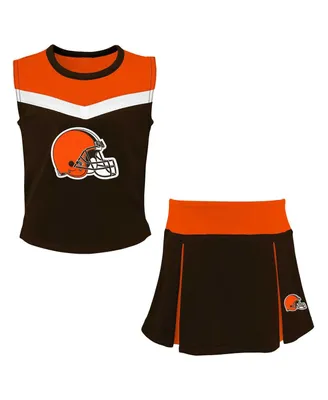 Big Girls Brown Cleveland Browns Spirit Two-Piece Cheerleader Set