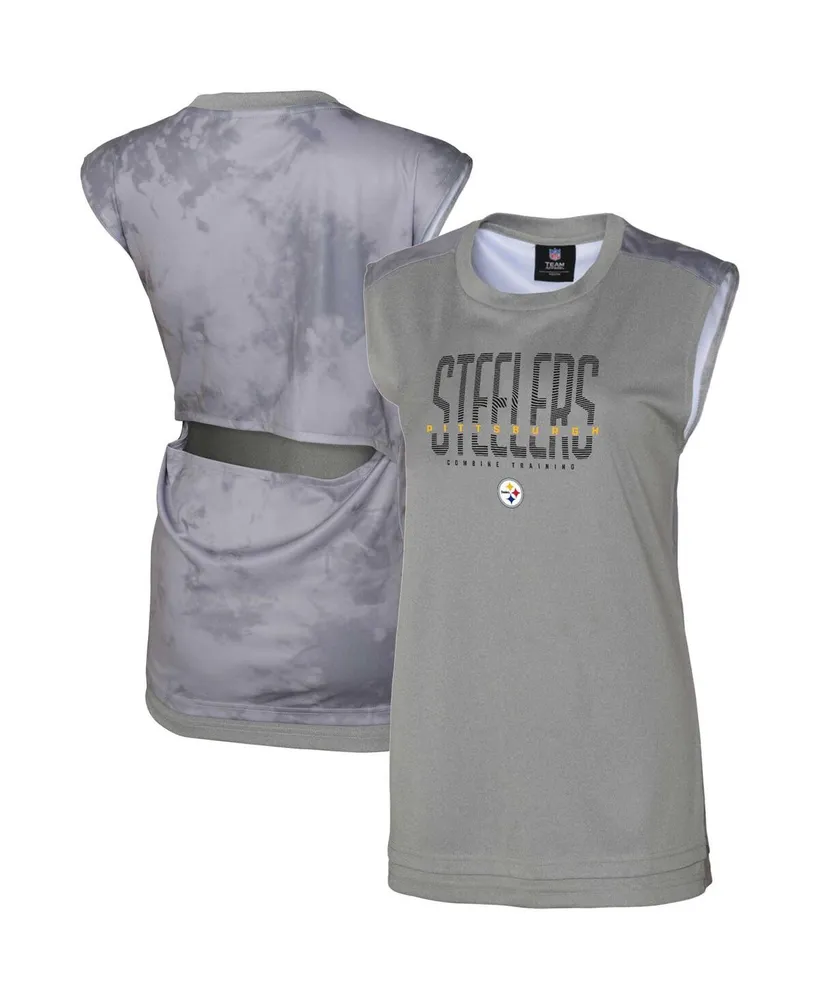 Women's Gray Pittsburgh Steelers No Sweat Tank Top