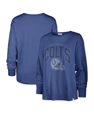 Women's '47 Brand Royal Distressed Indianapolis Colts Tom Cat Long Sleeve T-shirt