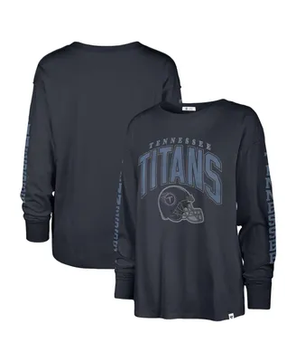 Women's '47 Brand Navy Distressed Tennessee Titans Tom Cat Long Sleeve T-shirt