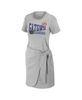 Women's Wear by Erin Andrews Heather Gray Florida Gators Knotted T-shirt Dress