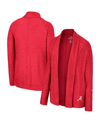 Women's Colosseum Crimson Alabama Tide Morningside Cardigan Sweater