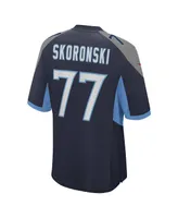 Men's Nike Peter Skoronski Navy Tennessee Titans 2023 Nfl Draft First Round Pick Game Jersey