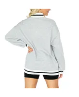 Women's Gameday Couture Ash Georgia Bulldogs It To Win Sporty Mock Neck Pullover Sweatshirt