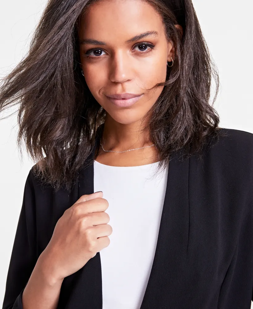 Bar Iii Women's Collarless Blazer, Created for Macy's