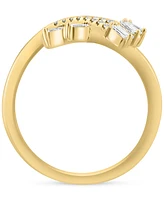 Effy Diamond Round & Baguette Openwork Crossover Ring (1/3 ct. t.w.) in 14k Gold