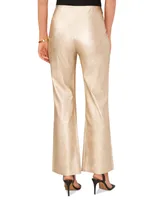 Vince Camuto Women's Pull-On Metallic Faux-Leather Flare Pants