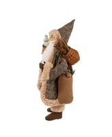 Kurt Adler 18" Rustic Glam Santa Holding Birdhouse