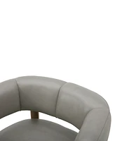 Orsha 32" Leather Accent Swivel Chair, Created for Macy's