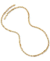 Paperclip & Rope Link 24" Chain Necklace (5-1/5mm) in 14k Gold