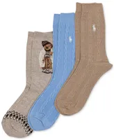 Polo Ralph Lauren Women's 3-Pk. Polo Winter Bear Dress Socks