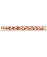 Polished Curb Chain Link Stack Band in 14k Rose Gold