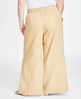On 34th Plus Pull-On Lightweight Wide-Leg Pants, Created for Macy's