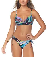 Raisins Juniors Moonshadow Printed Underwire Bikini Top Sweet Printed Side Tie Bikini Bottoms