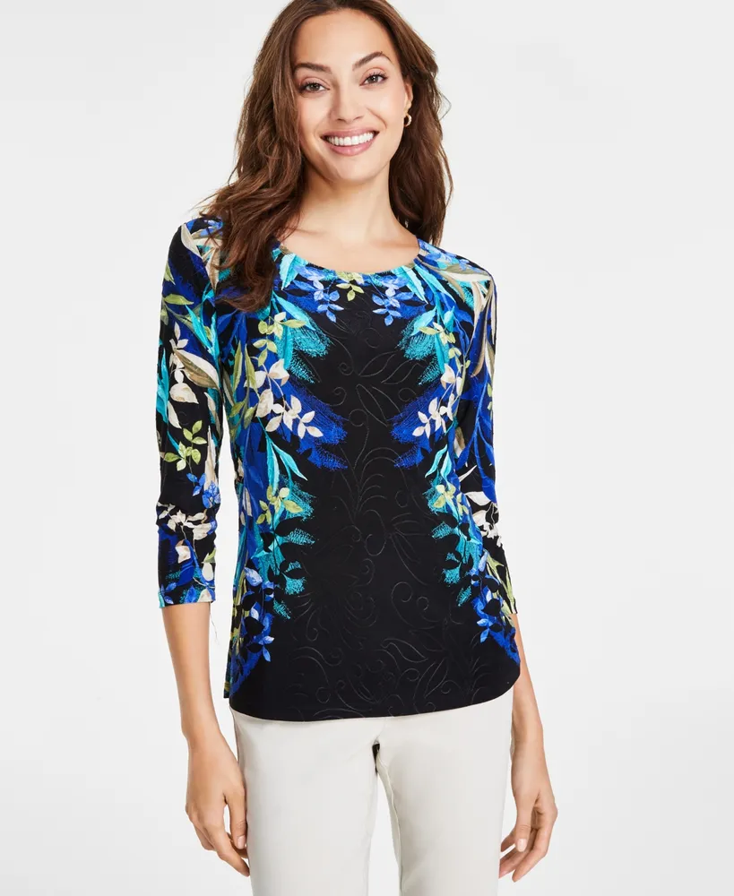 Jm Collection Textured Hem Cascade-Front Cardigan, Created for Macy's