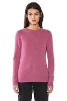 Jennie Liu 100% Pure Cashmere Extra-ply Cozy Long Sleeve Crew Neck Sweater