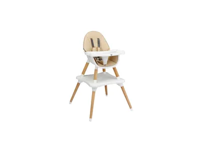 Slickblue Girls 5-in-1 Eat and Grow Convertible Wooden High Chair with Detachable Tray