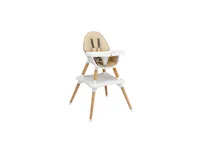 Slickblue Girls 5-in-1 Eat and Grow Convertible Wooden High Chair with Detachable Tray