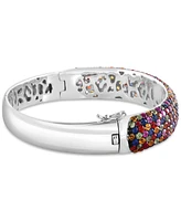 Effy Multi-Sapphire Pave Bangle Bracelet (13-5/8 ct. t.w.) in Sterling Silver