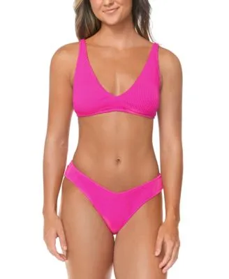 Raisins Juniors Pisces Ribbed Bikini Top Oahu Bikini Bottoms