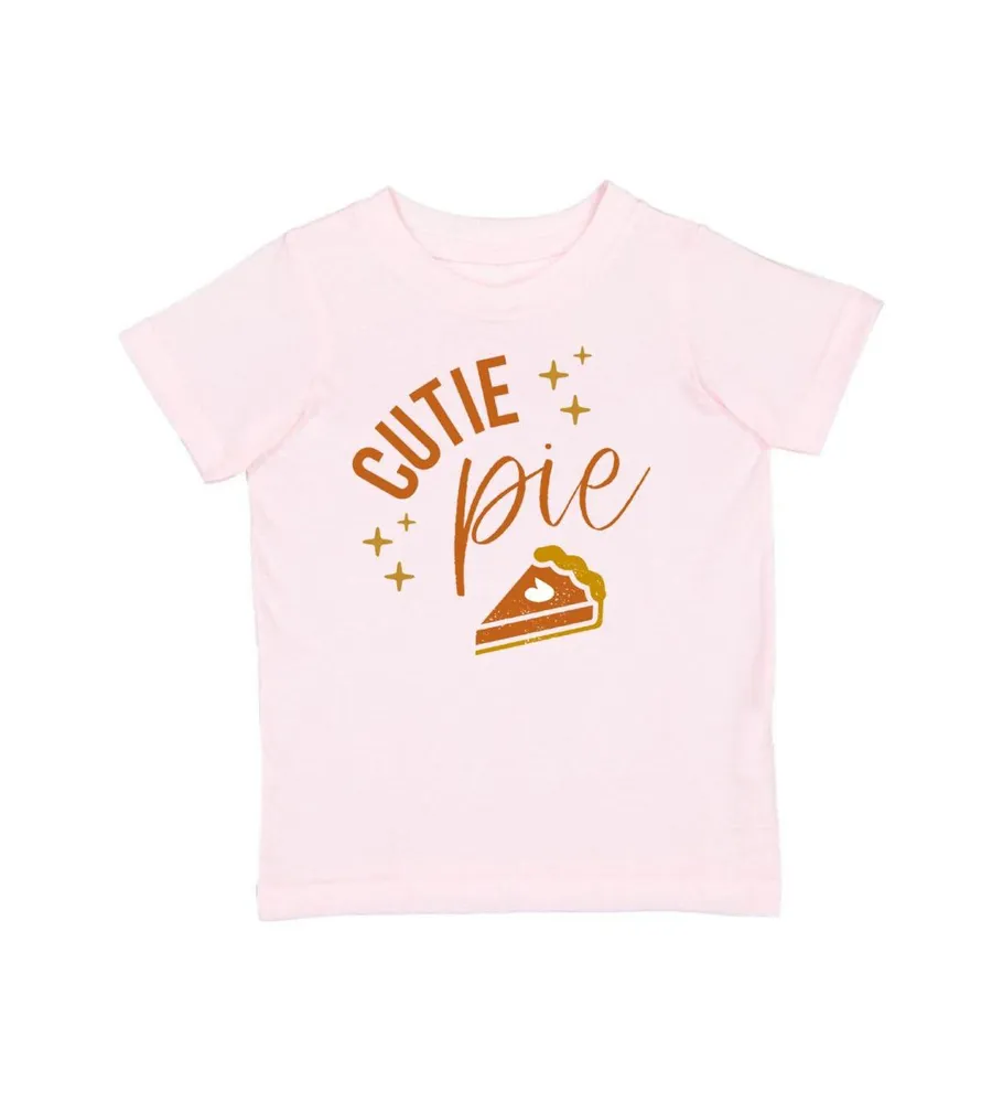 Sweet Wink Little and Big Girls Cutie Pie Thanksgiving Short Sleeve T-Shirt