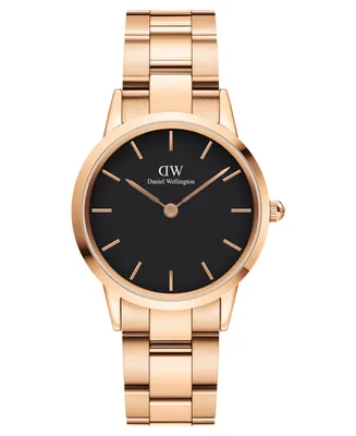 Daniel Wellington Women's Iconic Link Rose Gold-Tone Stainless Steel Watch 32mm - Rose