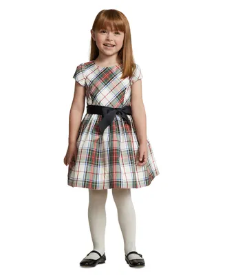 Polo Ralph Lauren Toddler and Little Girls Plaid Fit-and-Flare Dress - Cream