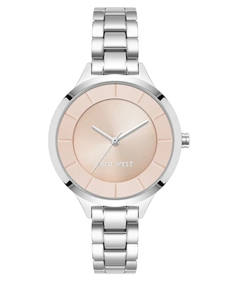 Nine West Women's Quartz Silver-Tone Alloy Link Bracelet Watch