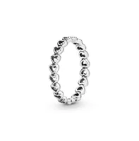 Pandora Sterling Silver Moments Band of Hearts Ring