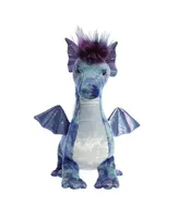 Aurora Large Zion Dragon Luxe Boutique Exquisite Plush Toy Blue 17"