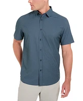 Kenneth Cole Men's Short-Sleeve Patterned Sport Shirt