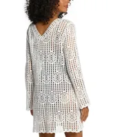 La Blanca Women's Waverly Bell-Sleeve Cover-Up Dress